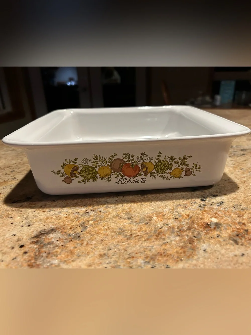 Corningware P-322 “L’Echalote” Spice of Life line Pyroceram Baking Dish 8”x8”x2